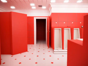 The Shining 1980 - Overlook Hotel - The Red Bathroom 3D Model