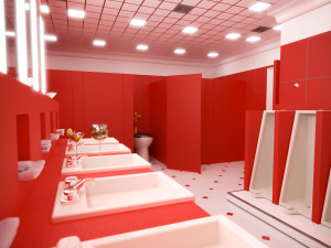 The Shining 1980 - Overlook Hotel - The Red Bathroom Modelo 3D