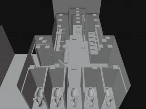 The Shining 1980 - Overlook Hotel - The Red Bathroom 3D Model