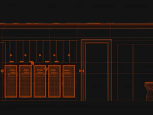 The Shining 1980 - Overlook Hotel - The Red Bathroom 3D Model