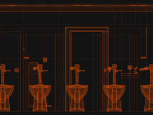 The Shining 1980 - Overlook Hotel - The Red Bathroom Modelo 3D