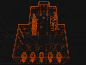 The Shining 1980 - Overlook Hotel - The Red Bathroom 3D Model