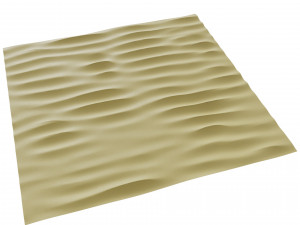 Tillable Desert Beach Sand Dunes with Height Map 3D Model