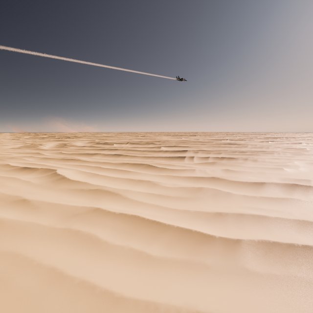 3D Desert Sand Dunes Sea - Tillable Terrain Low-poly Modello 3D .c4d .max .obj .3ds .fbx .stl .blend 