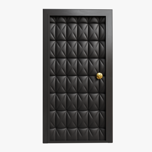 Tufted Leather Door 3D 모델 .c4d .max .obj .3ds .fbx .stl .blend 