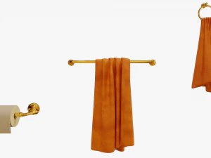 Asciugamani di carta igienica con supporti Modello 3D