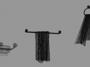 Toilet Paper Towels with Racks 3D Model