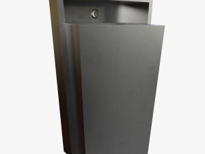 Wall-mounted Waste Receptacle 3D Model