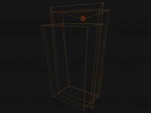 Wall-mounted Waste Receptacle 3D Model