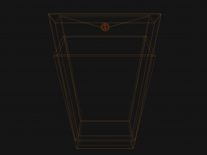 Wall-mounted Waste Receptacle 3D Model