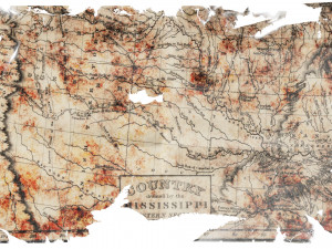 Worn Map of Mississippi 3D Model
