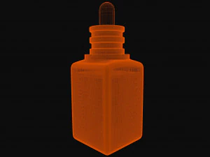 Serum Bottle Template - Packed Blender File 3D Model