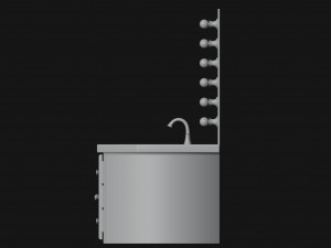 Bathroom Vanity Table with Sink 3D Model