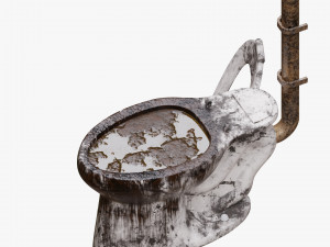 Clogged Filthy Dirty Toilet Modèle 3D
