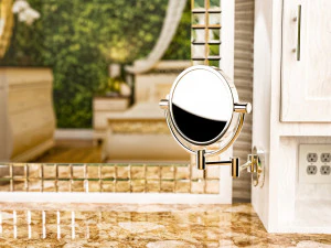 Antique Renaissance Makeup Mirror Vanity Table 3D Model