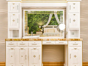 古董文艺复兴化妆镜梳妆台 3D 模型