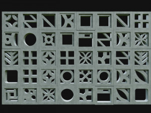 Breeze Blocks Wall Patterns 3D 모델