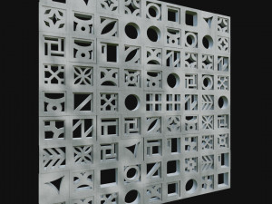 Breeze Blocks Wall Patterns Modèle 3D