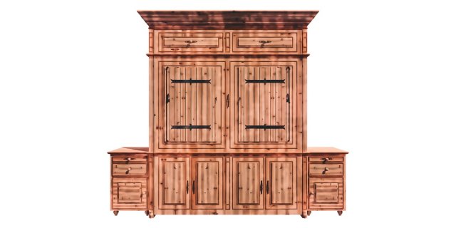 Country Cottage Wardrobe Wallbed Vanity Funiture 3D Model .c4d .max .obj .3ds .fbx .stl .blend 