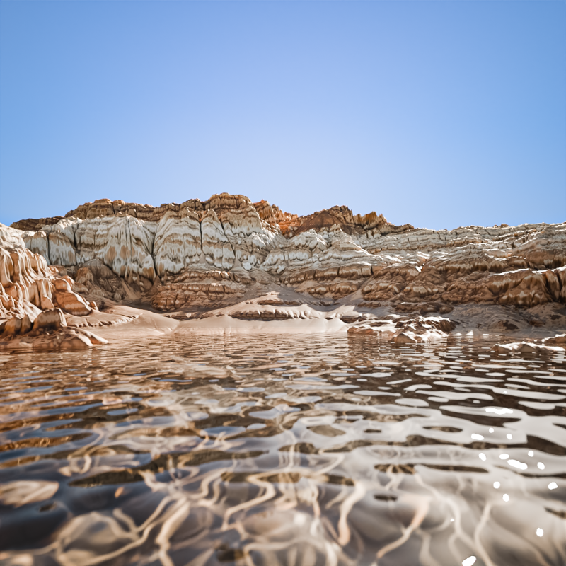 Rock Ocean Lake Environment Terrain 3D Model .c4d .max .obj .3ds .fbx .stl .blend 