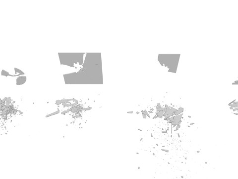 Broken Windows and Mirrors Glass s Modelo 3D