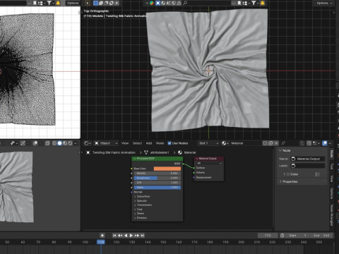 Animated 3D Twisting Cloth Simulation For Cosmetic Products 3D 模型