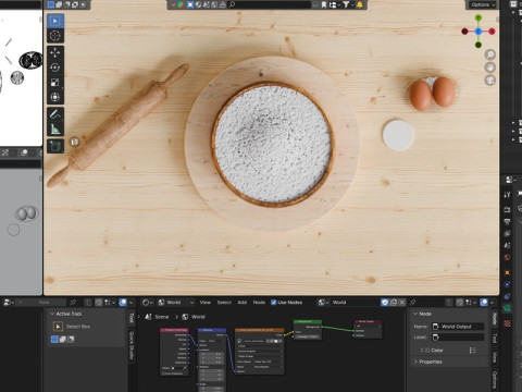 Cosmetic Dust Powder and Cooking Flour s Pack 3D Model