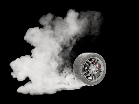 Car Tire Burnout Smoke Vbd Pack 3D Model