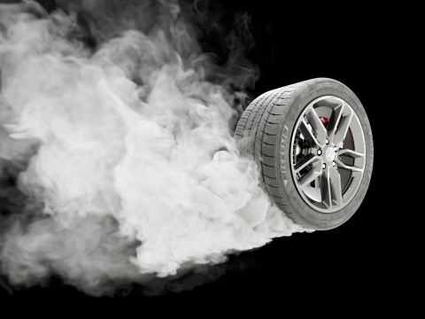 Car Tire Burnout Smoke Vbd Pack 3D Model