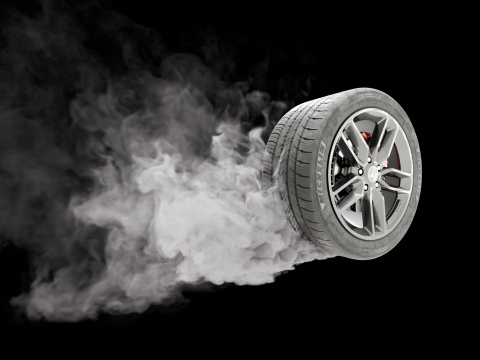 Car Tire Burnout Smoke Vbd Pack 3D Model