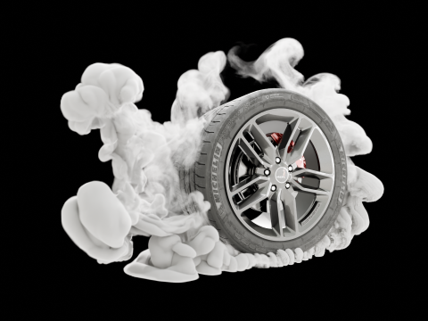 Car Tire Burnout Smoke Vbd Pack 3D Model