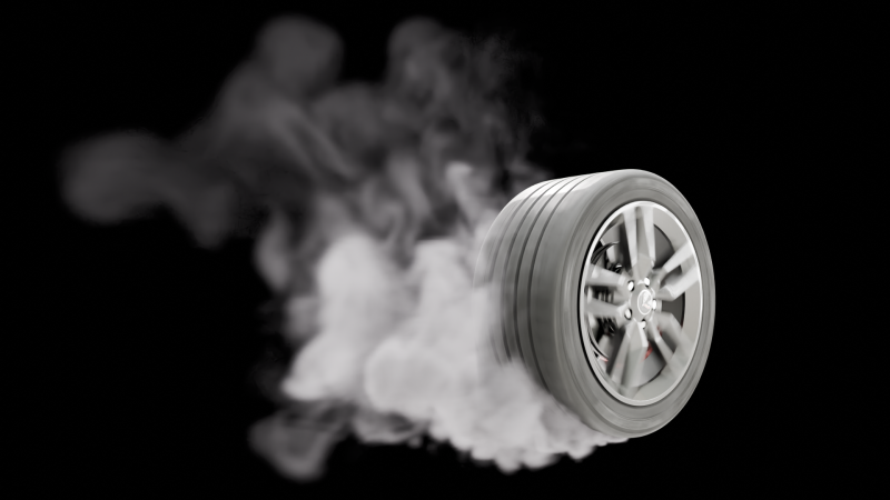 Animated Sequence of Car Tire Burnout Smoke in VDB Format Modelo 3D .c4d .max .obj .3ds .fbx .stl .blend