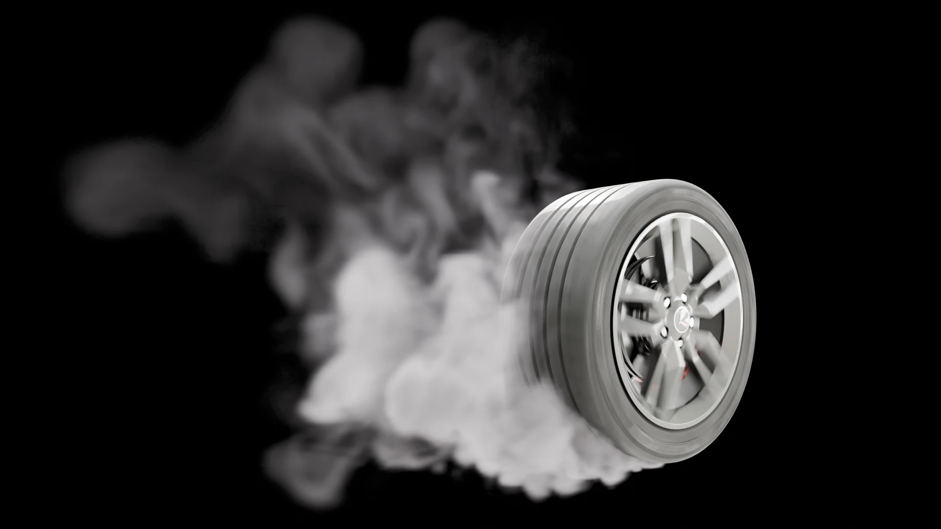 Animated Sequence of Car Tire Burnout Smoke in VDB Format 3D Model .c4d .max .obj .3ds .fbx .stl .blend 