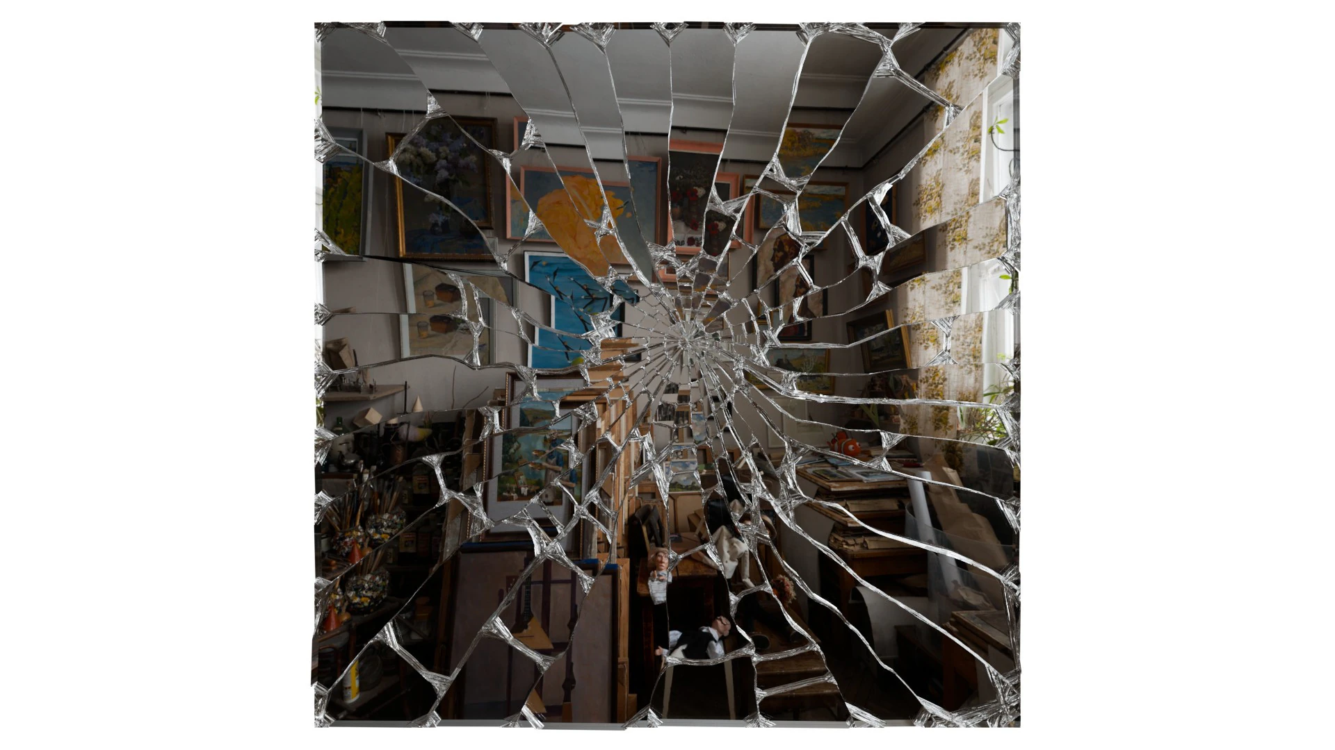 Cracked And Broken Mirrors s 3D Model .c4d .max .obj .3ds .fbx .stl .blend