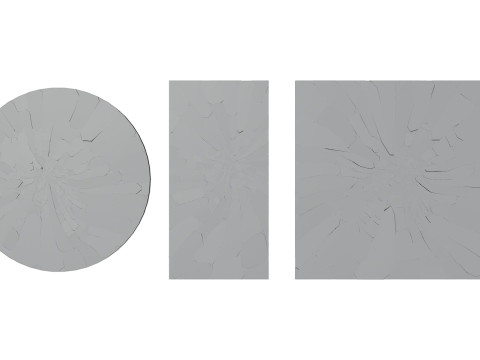Cracked And Broken Mirrors s 3D Model