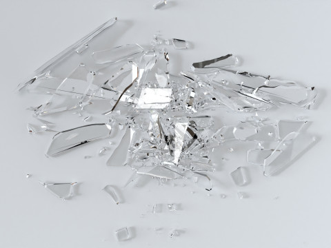 Broken Windows and Mirrors Glass Debris s 3D Modell