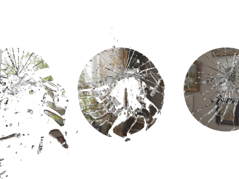 Animated Broken Windows and Mirrors Glass s Model 3D