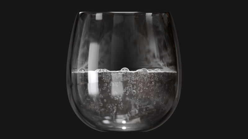 Animated Simulation of Gaseous Sparkling Water with Bubbles Model 3D .c4d .max .obj .3ds .fbx .stl .blend