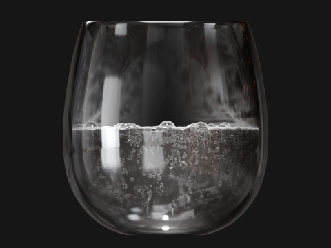 Animated Simulation of Gaseous Sparkling Water with Bubbles Modelo 3D