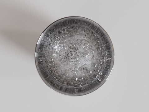 Animated Simulation of Gaseous Sparkling Water with Bubbles Model 3D