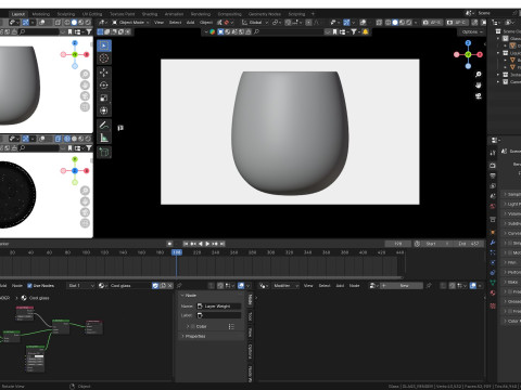 Animated Simulation of Gaseous Sparkling Water with Bubbles Model 3D