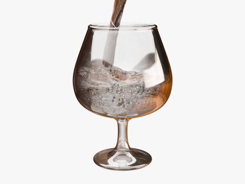 Paket mit gasförmigem kohlensäurehaltigem Wasser und Soda, Sprudel- und Blaseneffekt 3D Modell