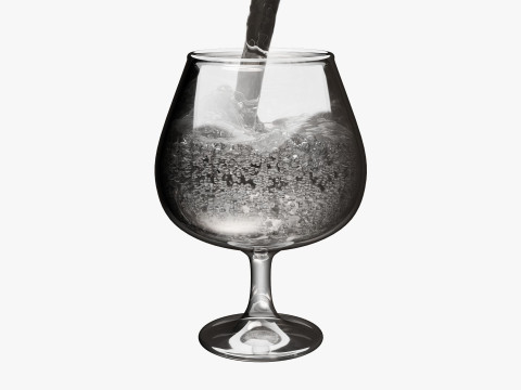 Paket mit gasförmigem kohlensäurehaltigem Wasser und Soda, Sprudel- und Blaseneffekt 3D Modell