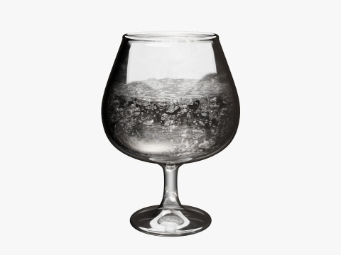 Paket mit gasförmigem kohlensäurehaltigem Wasser und Soda, Sprudel- und Blaseneffekt 3D Modell