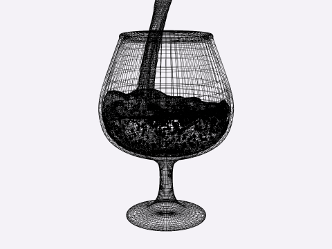 Paket mit gasförmigem kohlensäurehaltigem Wasser und Soda, Sprudel- und Blaseneffekt 3D Modell