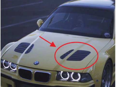 Hood Vents serie 3 e36 3D Model