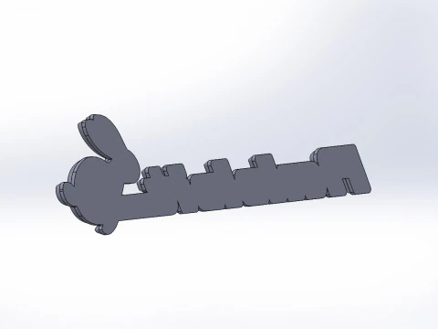 Volkswagen golf rabbit logo ver 1 3D Model