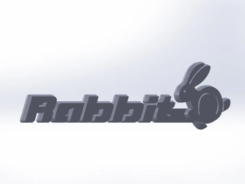 Volkswagen golf rabbit logo ver 1 3D Model