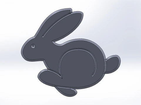 Volkswagen golf rabbit logo ver 1 3D Model