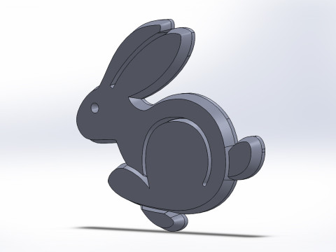 Volkswagen golf rabbit logo ver 1 Modèle 3D